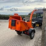 Towable Timberwolf wood chipper with 50mm ball hitch and good tyres