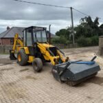 Lewis Badger 4WD Front Loader Backhoe With 2023 Suton Hydraulic Sweeper Bucket - Image 2