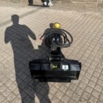 Hydraulic post driver attachment for mini skidsteer loaders