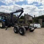 2012 PALMS 101 TWIN AXLE LOGGING TRAILER WITH ROTATING LOG GRAB