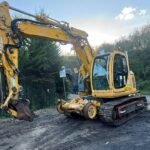 NEW HOLLAND E135SR TRACKED EXCAVATOR WITH FULL CAB, RAILWAY GEAR, 3 PIECE BOOM, HYD QUICK HITCH ETC.
